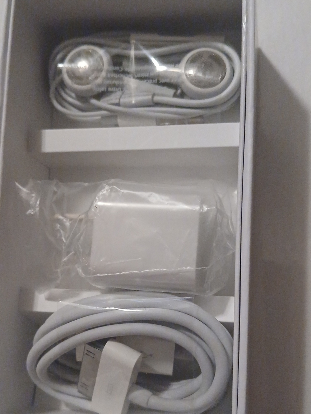 White Earbuds, Charger and USB Cable Accessory Set - White